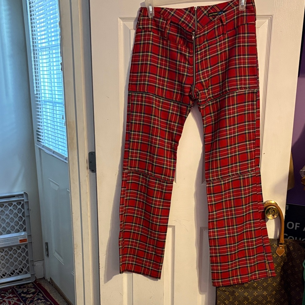 Women's Red Plaid Pants